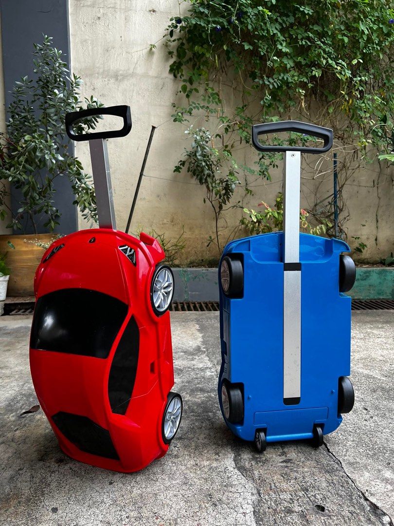 Kids Car luggage (Category: Luggage) located in Manila. Submitted by princessahshop (Listing ID 1292571627, Image 2). Description: Car luggage for kids good for travel and school 3 colors avail (Pink, White, Red).