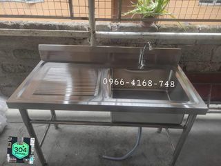 ♦️KITCHEN SINK WITH DETACHABLE STAND/SIZE: 120X60X80CM/1.00MM THICKNESS/BRAND NEW/PURE 304 STAINLESS/IN STOCK