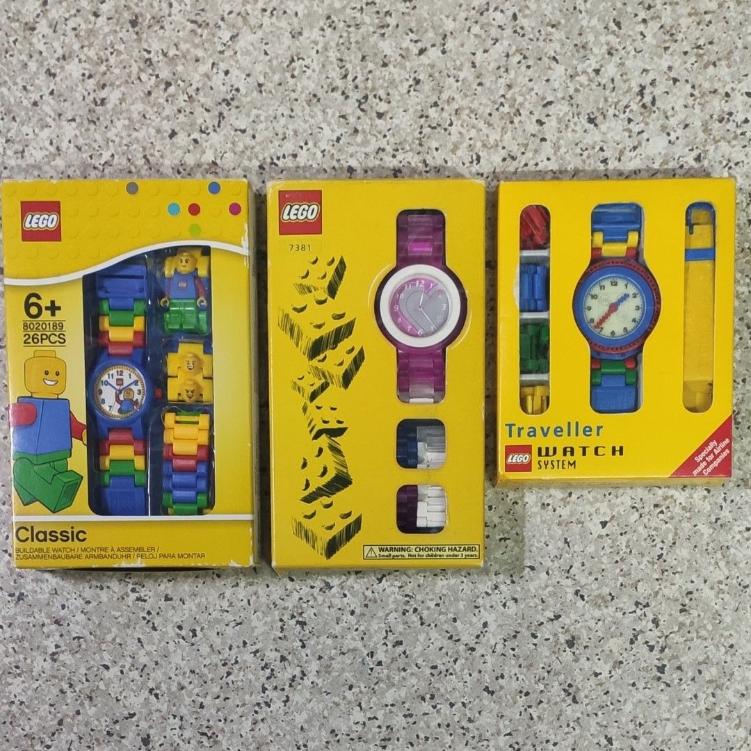 Lego Watch System Traveller 1996 Lego Clictime Watch 7381 Belville Pink 2002 Lego Clictime Classic Children watch 2015