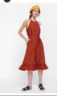 Embrace Ruffle Jumpsuit (Terracotta)