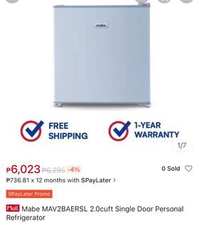 Mabe single door personal refrigerator