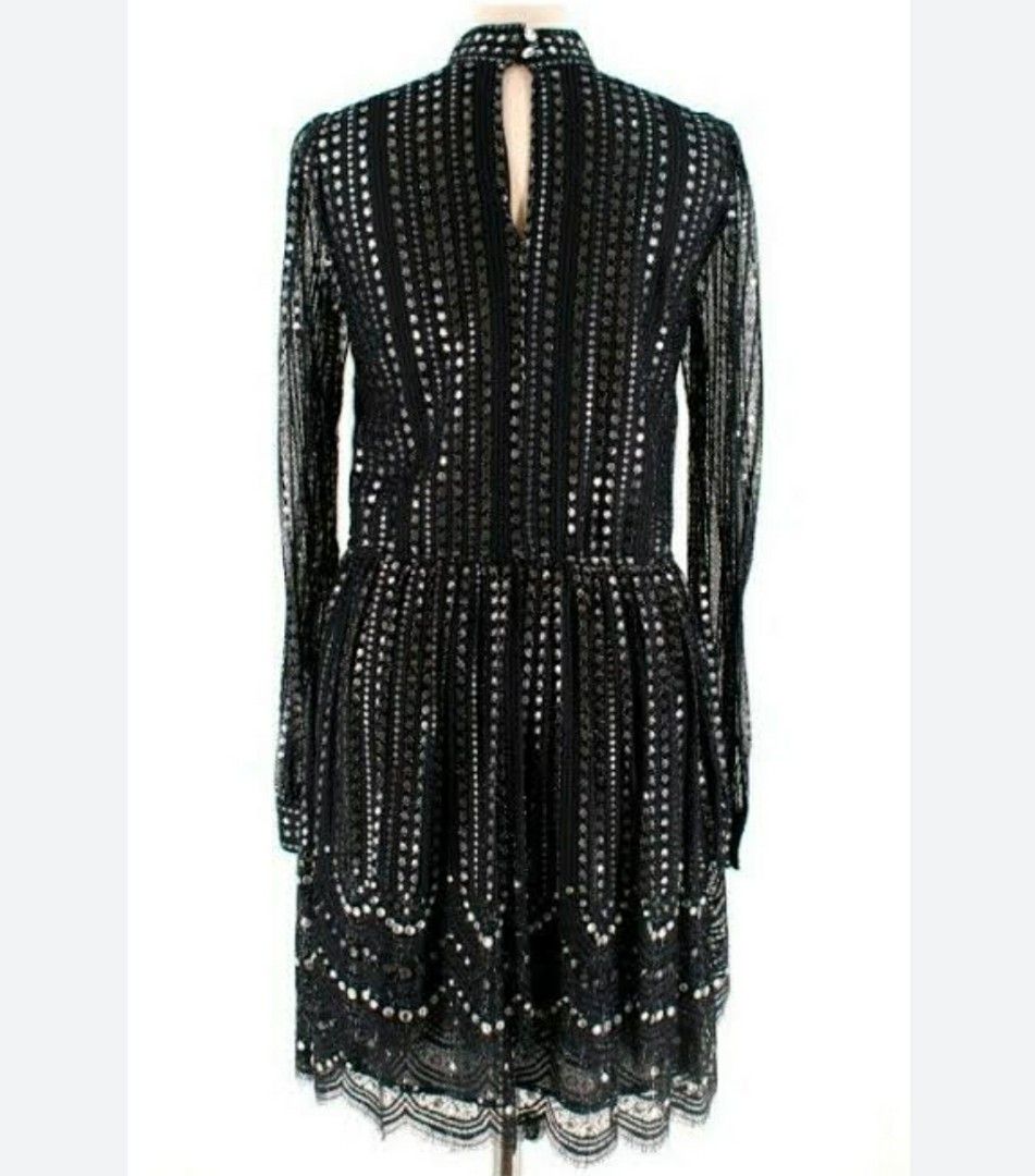 Michael michael kors embroidered lace tiered deals dress