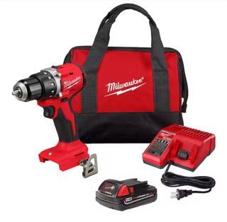 Milwaukee 3601-21P 18V Lithium-Ion Brushless Cordless 1/2 in. Compact Drill/Driver with One 2.0 Ah Battery, Charger(converted to 220V) and Tool Bag, Brushless Motor delivers the power to quickly complete most common applications, Brand new in box.