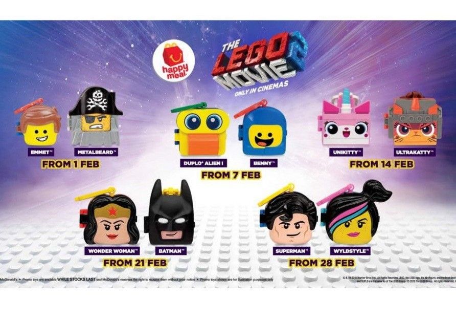 New Sealed McDonald s Happy Meal Toys 2019 The Lego Movie 2