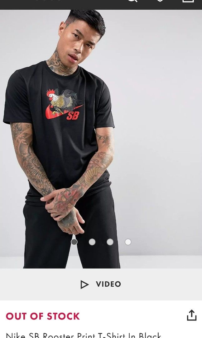 Nike SB Rooster 906207 010 kaos nike skateboard art ayam second bekas