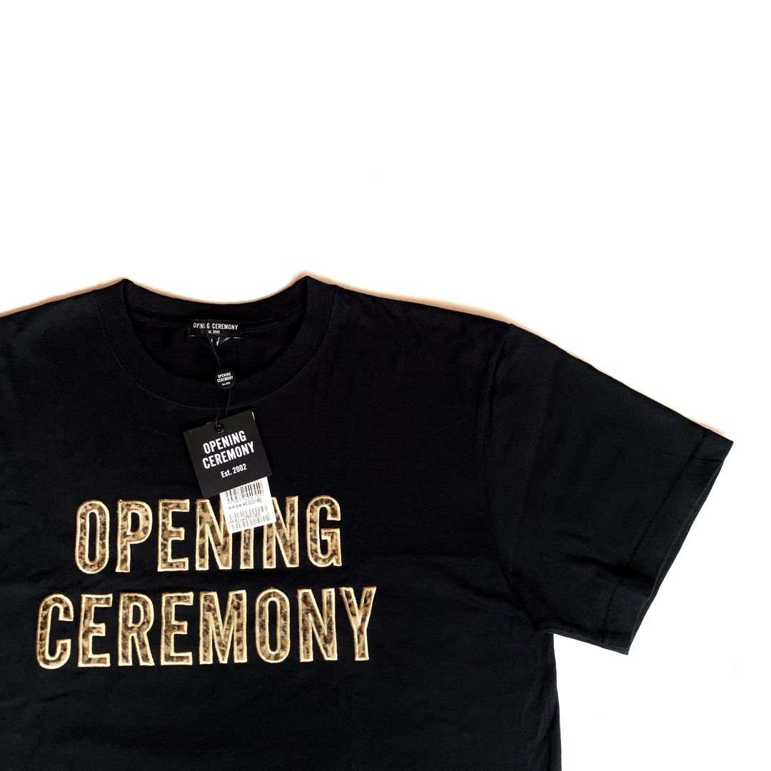 Opening Ceremony Logo Leopard Motive Tee, Fesyen Pria