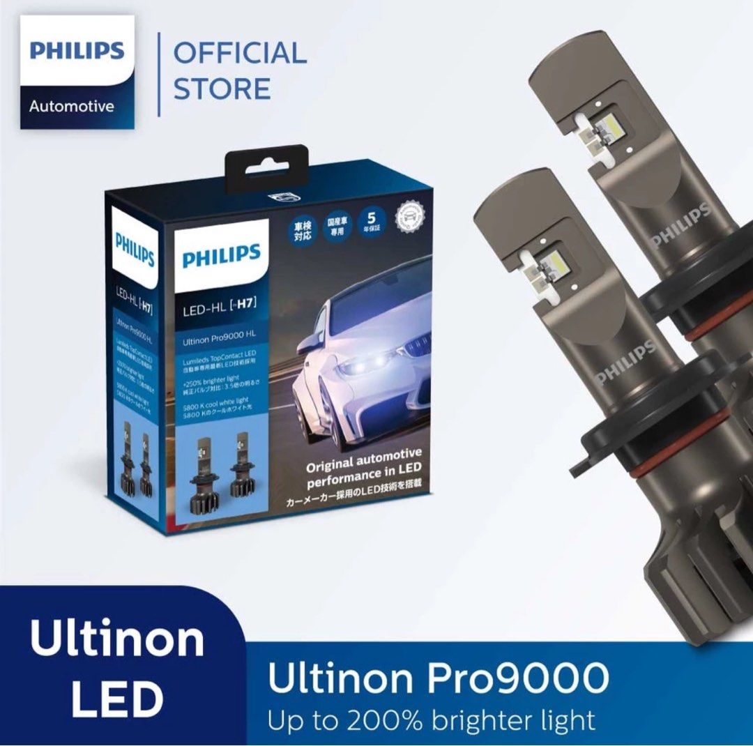 Philips Ultinon Pro9100 H7 LED Headlights | Up to 350% brighter light ...