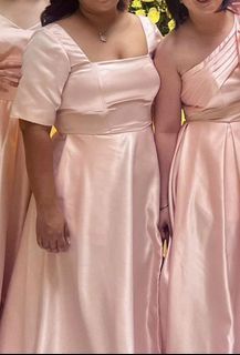 Pink Bridesmaid Wedding Dress Plus size XL