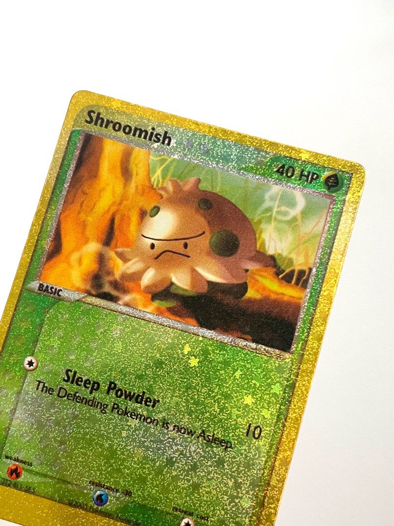RARE Pokemon card Breloom + Shroomish (Ex Ruby & Sapphire) HOLO 69/109  Non-holo 16/109, Hobbies & Toys, Toys & Games on Carousell