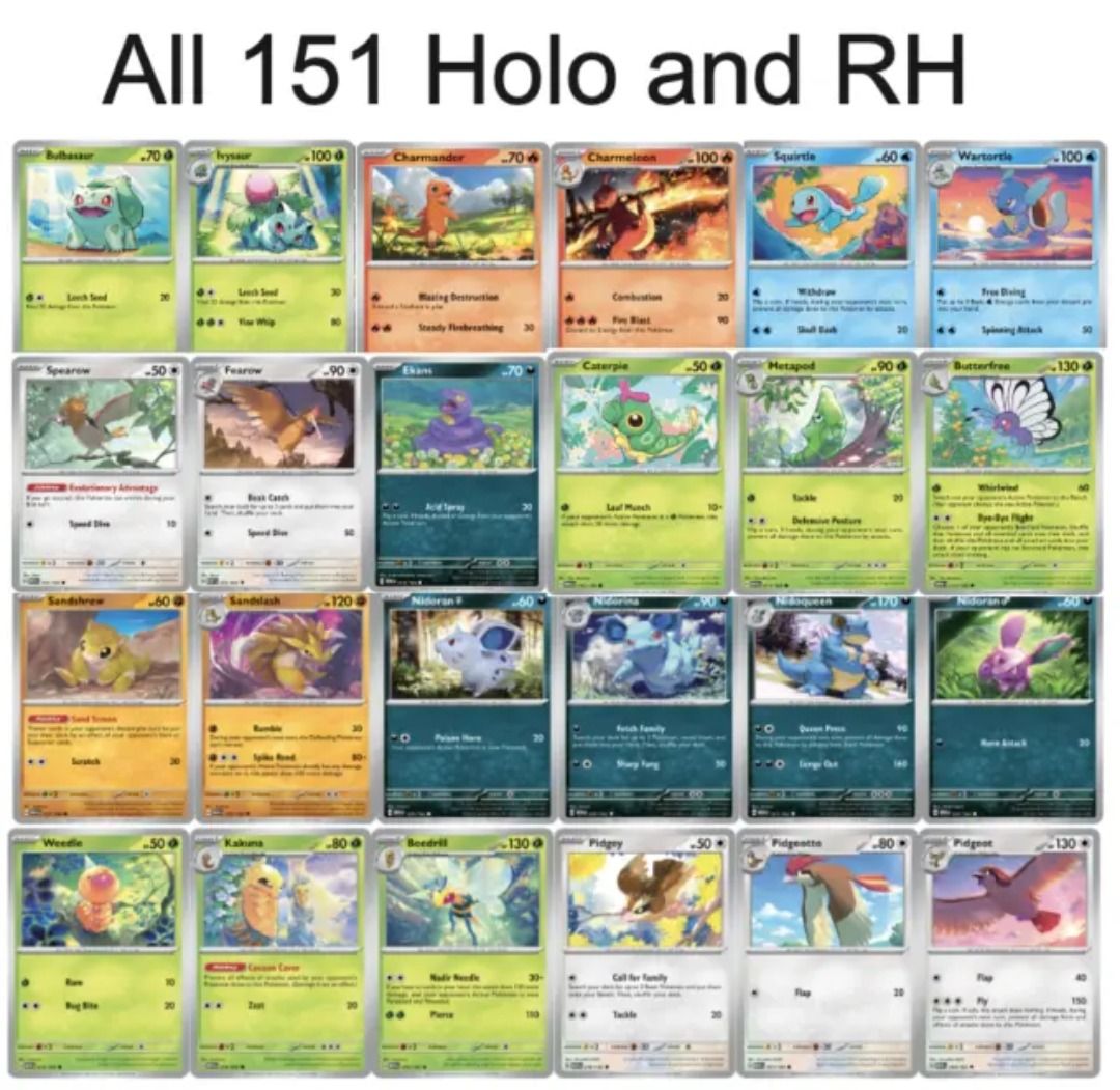 Pokemon TCG -151 English (RH/Holo), Hobbies & Toys, Toys & Games on  Carousell