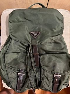 Prada Nylon Backpack in Army Green