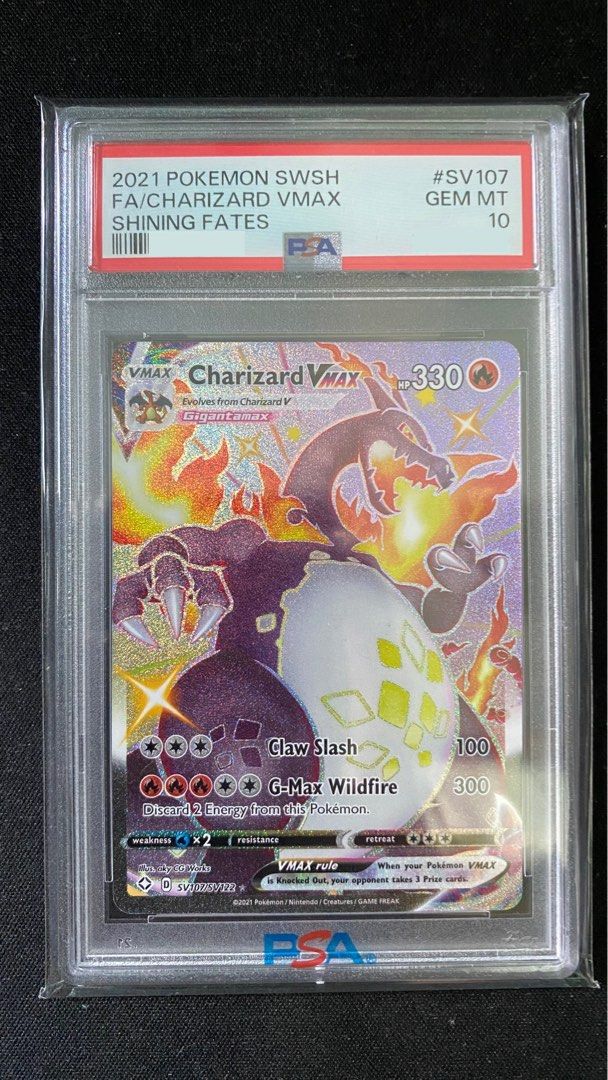 Pokémon SwSh Charizard Vmax PSA 10 Shining Fates »