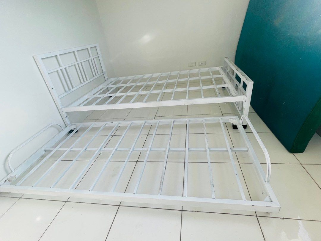 PULL OUT DOUBLE BED FRAME (Category: Bed Frames & Mattresses) located in Pasig City. Submitted by sm_thehouseoftrends. (Listing ID 1292574075, Image 2). Description: Pull out souble bed frame Well used Size: Top Bed Frame Double Pull out bed frame: Single Original price 15k Selling price: 5500 Rfs: Mag aabroad..