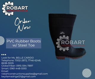 PVC Rubber Boots With Steel Toe