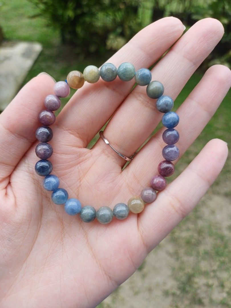 Rainbow sapphire crystal bracelet