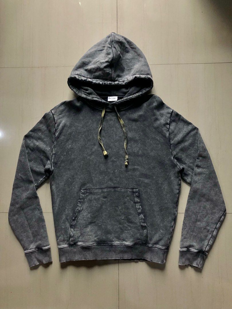Saint laurent stone washed hoodie sales