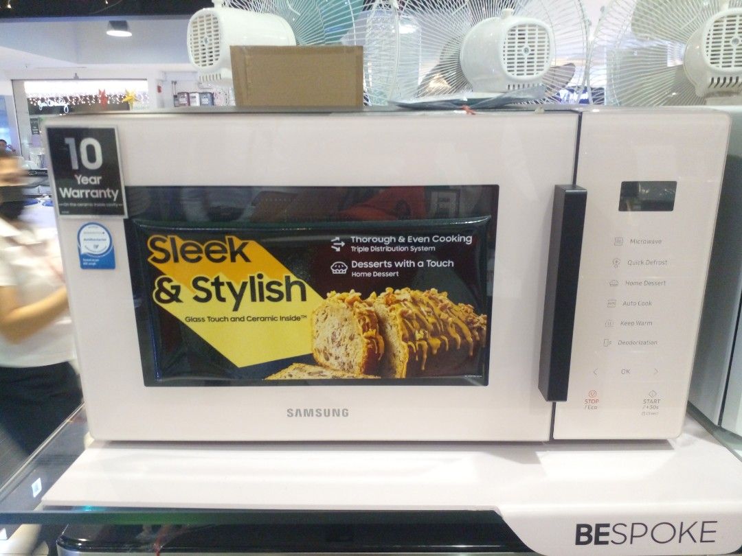 Samsung Microwave Oven Bespoke Smart Grill (Category: Ovens & Toasters) located in Makati City. Submitted by francohomeappliancestrading (Listing ID 1066105808, Image 3). Description: For Cash Transaction Only Brandnew/Receipt MS23K3513AW Cash:4,990 MS23K3515AS Cash:5,350 Bespoke MS23T5018AP/AW Cash6,250 Smart Grill Oven MG30T5018CC Cash:8,750 MS32DG4504A Cash:8,500 MC32DG7646C Cash:13,400 MC35R8088L Cash:23,800 1yr Warranty Parts & Service We Ac