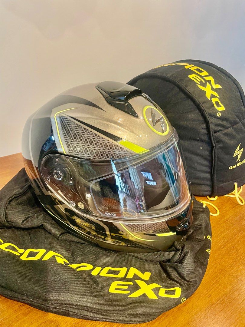 Motorcycle helmet. Modular Scorpion EXO 3000 Air Motorcycles Motorcycle Apparel on Carousell