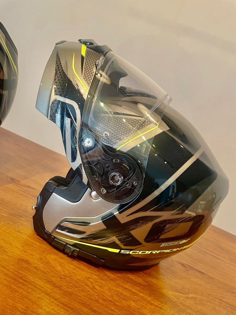 scorpion 3000 helmet GoPro Camera Mount | Chin Mount for Your Action Camera: Gopro, Insta 360, DJI R330 Saga helmet is a full Scorpion GT-3000 Helmet | Motorcycle
