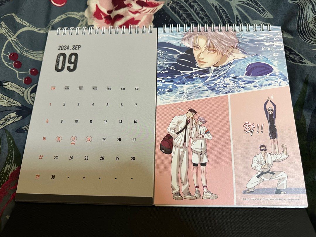 (split) Team Lezhin 2024 Calendar, Hobbies & Toys, Memorabilia