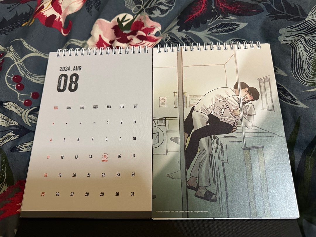 (split) Team Lezhin 2024 Calendar, Hobbies & Toys, Memorabilia