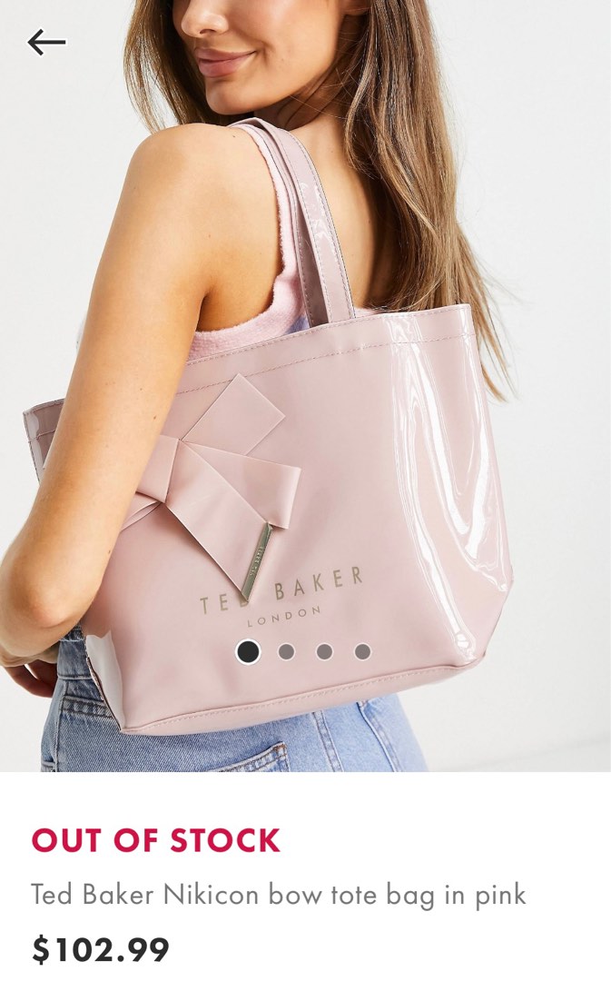 Ted Baker Nikicon Bow Tote Bag in Pink Women s Fashion Bags Wallets Tote Bags on Carousell