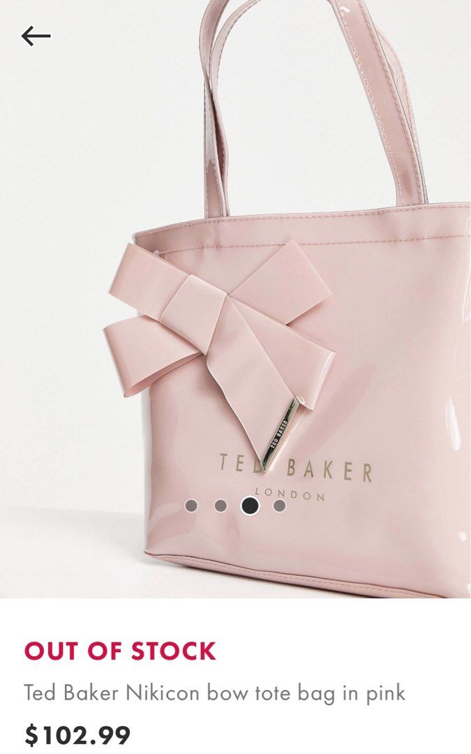 Ted baker pink bag with bow discount