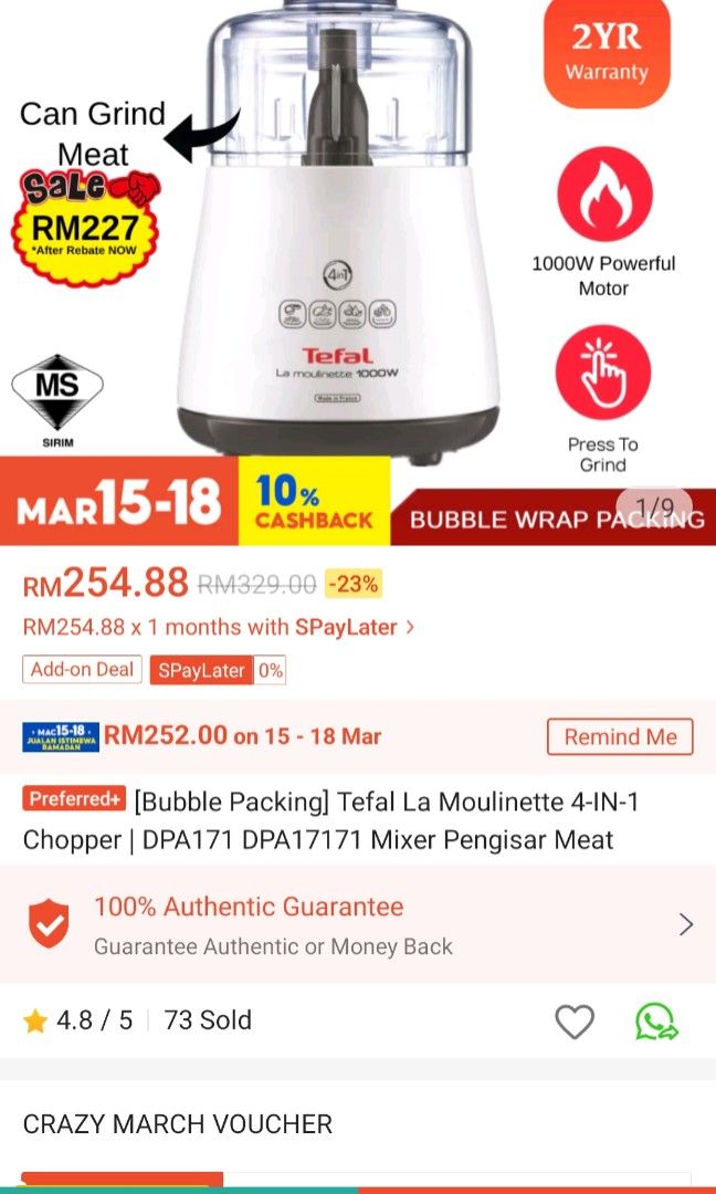 Tefal 4 in 1 blender, TV & Home Appliances, Kitchen Appliances, Juicers