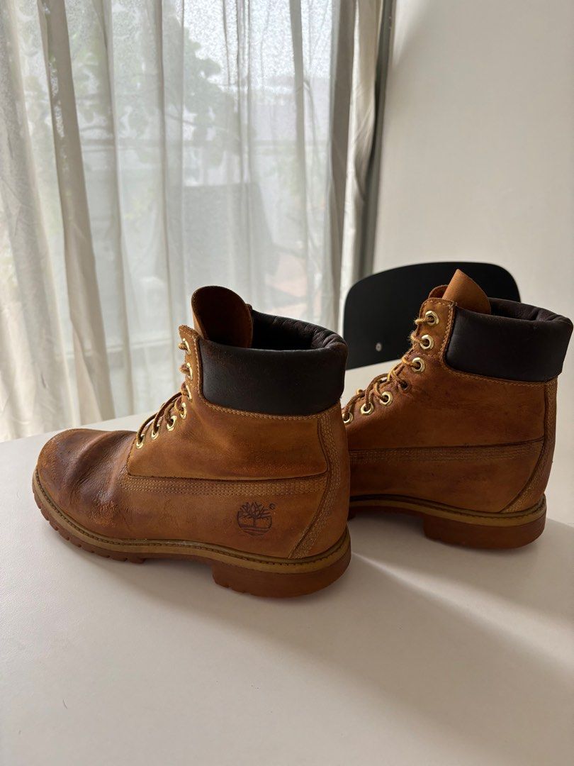 Timberland Yellow boots size 7.5W Women s Fashion Footwear Boots on Carousell