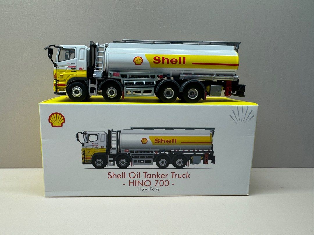 Tiny Shell Oil Tanker Truck Hino 700 微影蜆殼運油車, 興趣及遊戲, 玩具& 遊戲類- Carousell