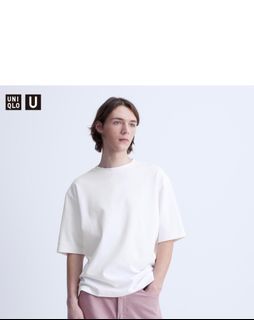 Uniqlo | U AIRism Cotton Oversized Crew Neck Half-Sleeve T-Shirt