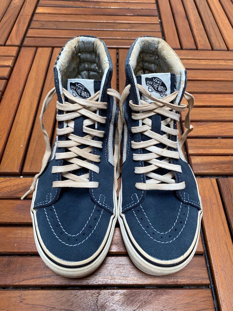 Vans Sk8 Hi Patchwork denim US 7 UK 4 5 EU 37 23 5 cm Fesyen Pria Sepatu Sneakers di Carousell
