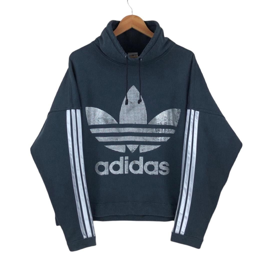 Adidas 3 stripes turtleneck sweatshirt clearance
