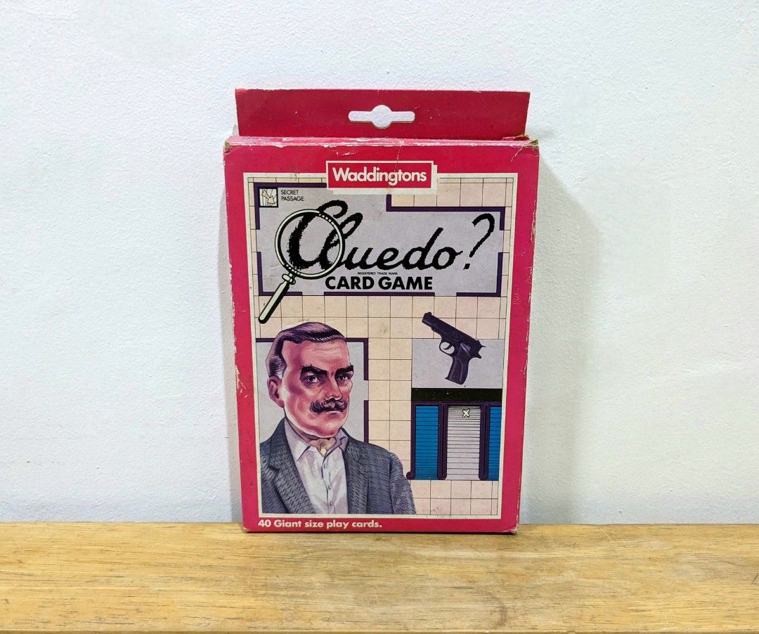 Waddingtons Cluedo Card Game (Category: Board Games & Puzzles) located in Manila. Submitted by little_ek_house (Listing ID 1292448586, Image 1). Description: Waddingtons Cluedo Card Game UK imported Surplus This Cluedo card game features the world famous characters from the Waddingtons' great detective game. The object is to be the first player to get rid of all his cards. To do this the players must try to match the cards in their hand with the 