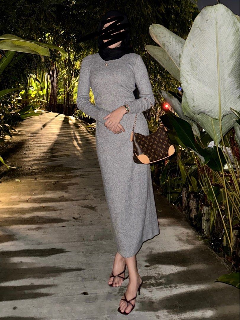 slim fit dress slacks ZARA. Grey Ts knit dress – Hibuy market main image 0