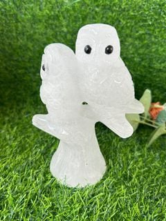 White Crystal Owl Ornament (Length 112.8mm, Width 105.5mm, Height 151.8mm)64223507802755110
