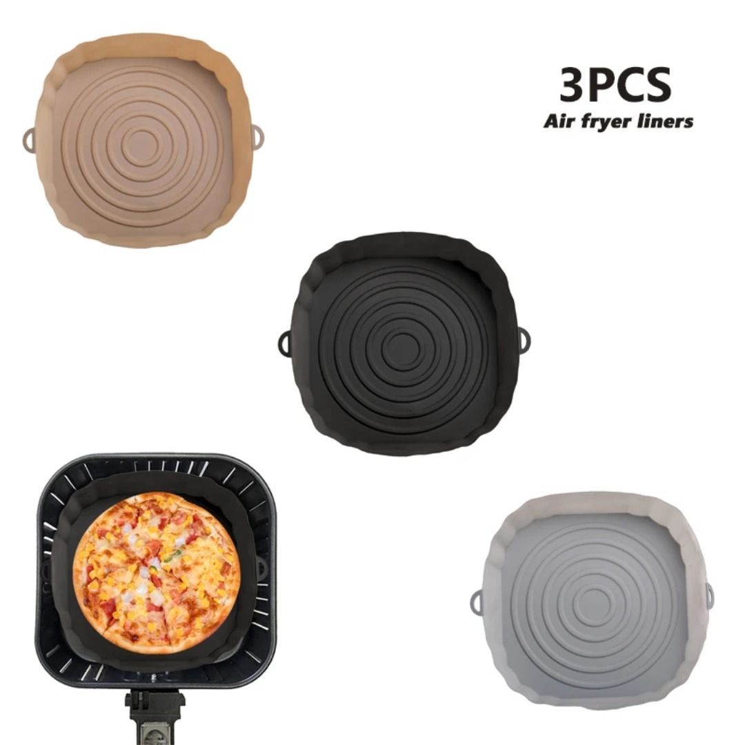 Compre Air Fryer Silicone Basket Airfryer Oven Baking Tray Pizza Fried  Chicken Basket Reusable Airfryer Pan Liner Accessories barato — frete  grátis, avaliações reais com fotos — Joom