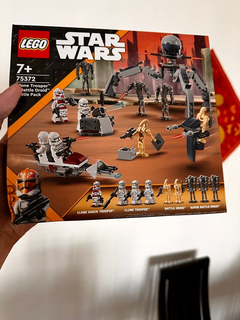 75372 LEGO Star Wars The Clone Wars Clone Trooper & Battle Droid Battle Pack, Hobbies & Toys