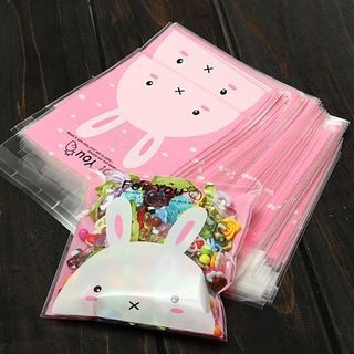 🆕️ 40pcs Mini Pink Bunny Rabbit 7cm Cookie Candy Souvenir Gift Plastic Lootbags for Easter Baby Shower or Gender Reveal 🍬🍪🐇
