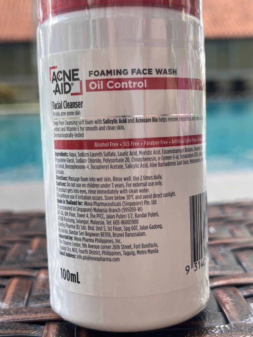 Acne Aid Foaming Face Wash Oil Control 100ml Brand New Beauty