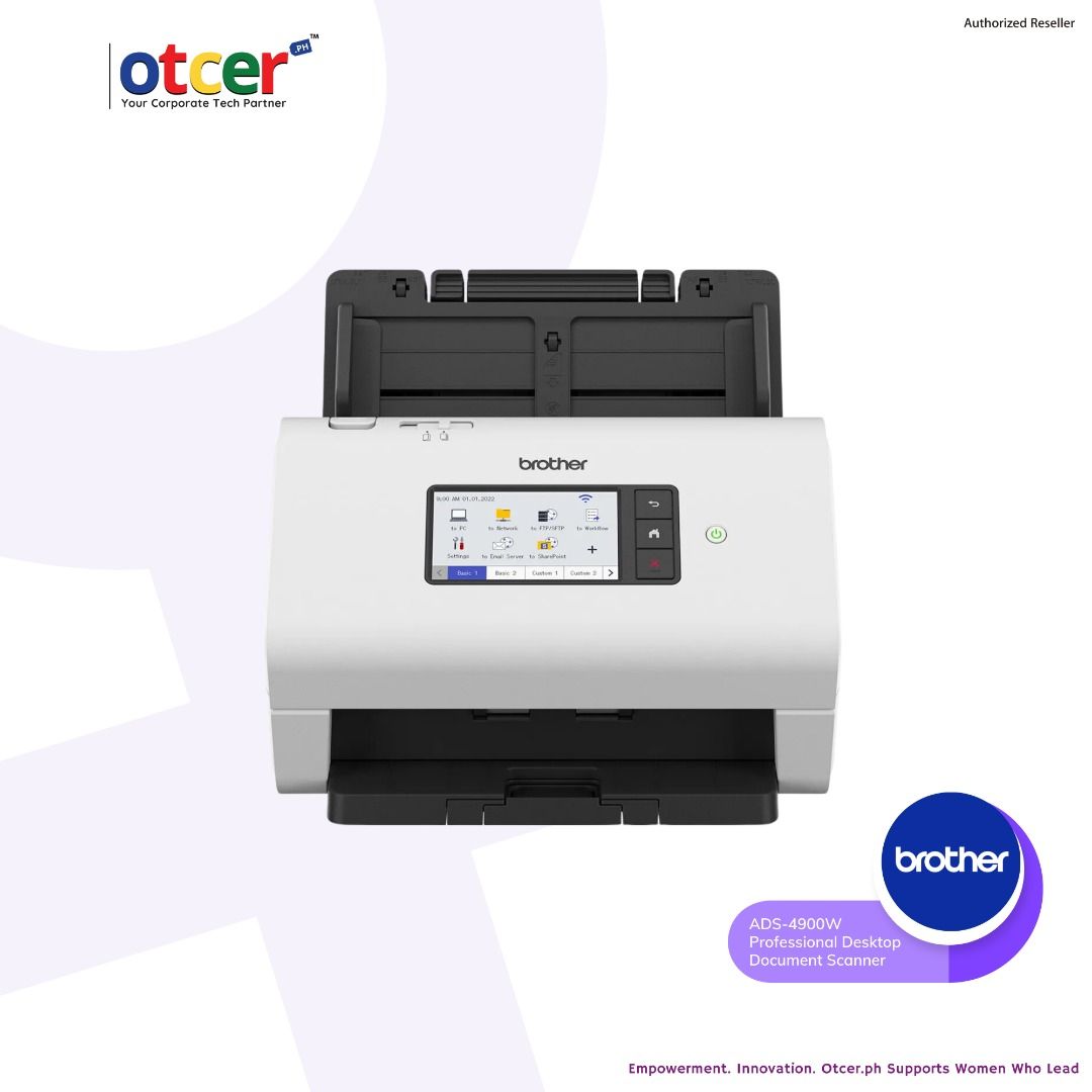 ADS-4900W Professional Desktop Document Scanner (Category: Printers, Scanners & Copiers) located in Pasig City. Submitted by otcer.philippines (Listing ID 1292767132, Image 1). Description: In a data-driven world, every minute and data point counts. The Brother ADS-4900W scanner delivers high-speed performance and accurate digitization to give your business the edge. Outpace the competition for Php 64,990.00. Contact Otcer.ph: https://otcer.ph, +