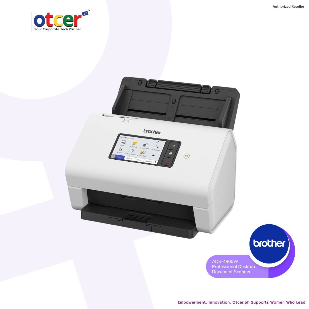 ADS-4900W Professional Desktop Document Scanner (Category: Printers, Scanners & Copiers) located in Pasig City. Submitted by otcer.philippines (Listing ID 1292767132, Image 2). Description: In a data-driven world, every minute and data point counts. The Brother ADS-4900W scanner delivers high-speed performance and accurate digitization to give your business the edge. Outpace the competition for Php 64,990.00. Contact Otcer.ph: https://otcer.ph, +