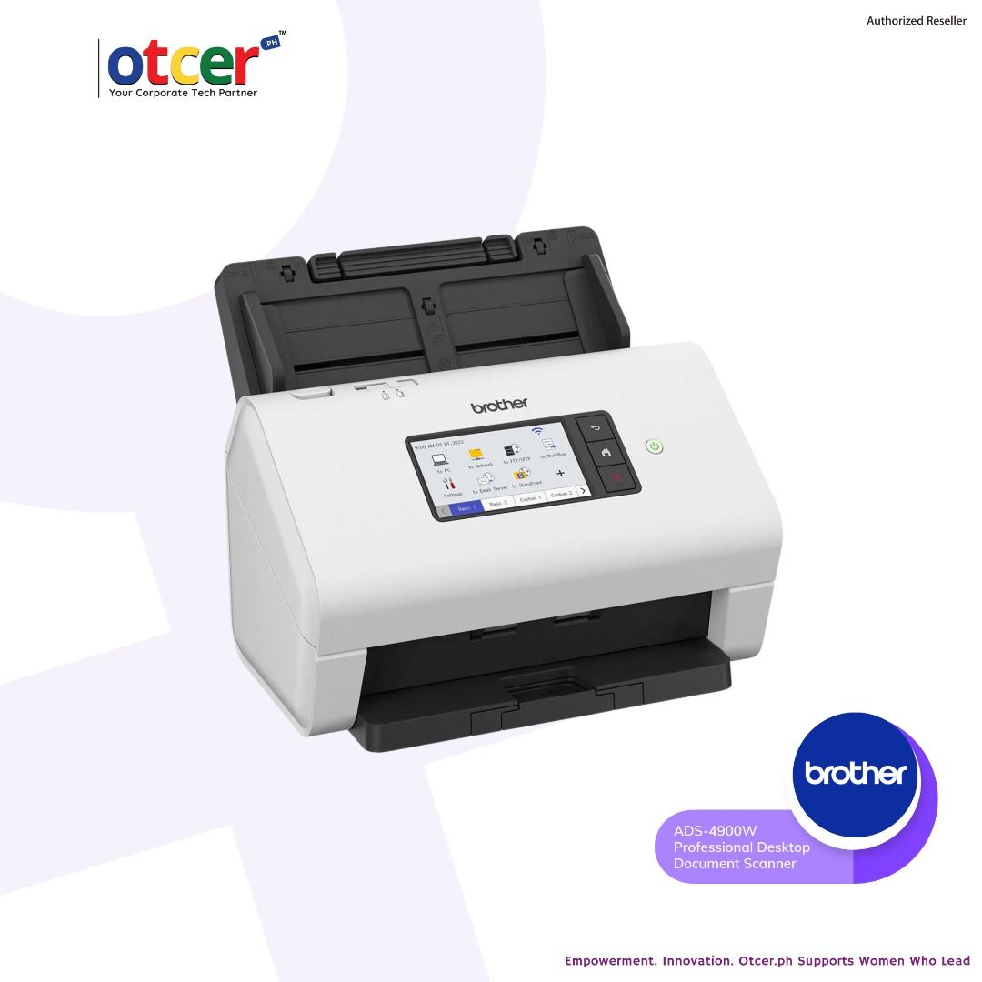 ADS-4900W Professional Desktop Document Scanner (Category: Printers, Scanners & Copiers) located in Pasig City. Submitted by otcer.philippines (Listing ID 1292767132, Image 3). Description: In a data-driven world, every minute and data point counts. The Brother ADS-4900W scanner delivers high-speed performance and accurate digitization to give your business the edge. Outpace the competition for Php 64,990.00. Contact Otcer.ph: https://otcer.ph, +