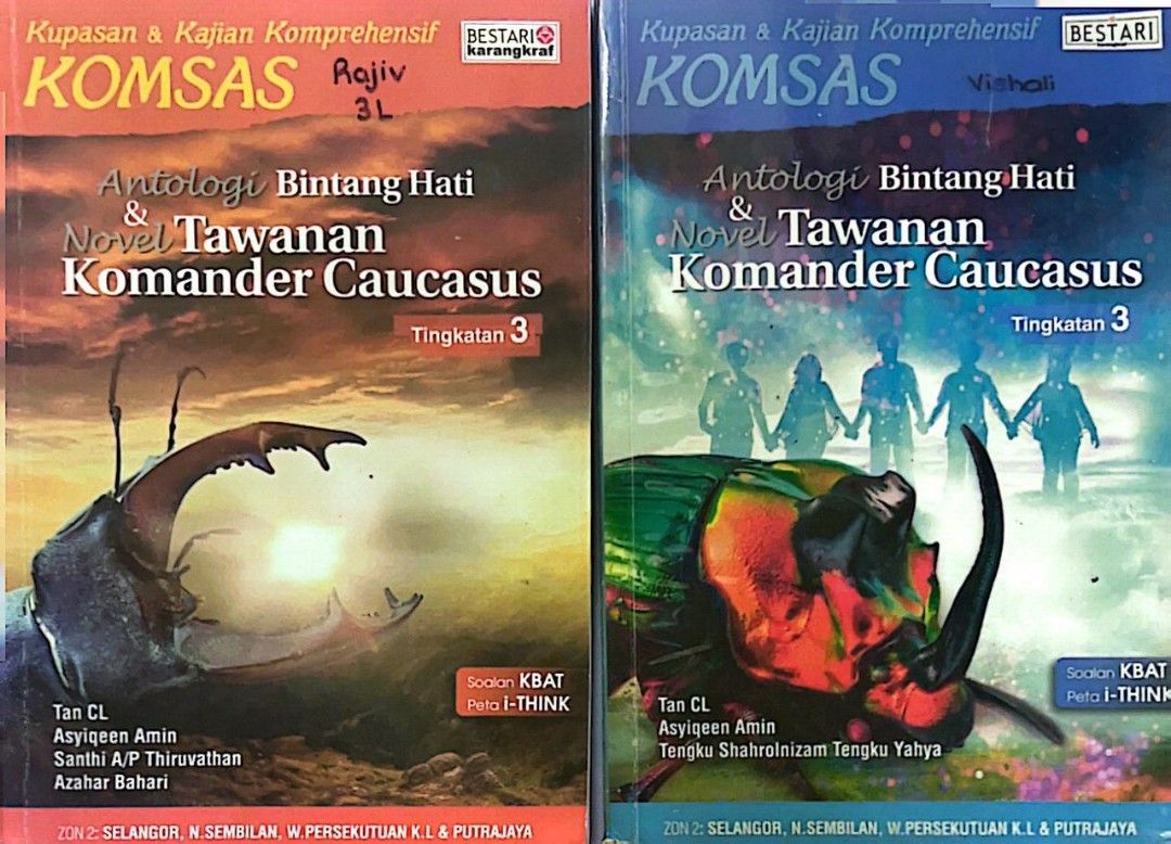 Antologi Bintang Hati Novel Tawanan Komander Caucasus Tingkatan 3