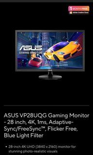 Asus 28 inch gaming monitor