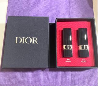 AUTHENTIC Dior GIFT SET rouge Dior couture colour color lipstick set nude look red velvet