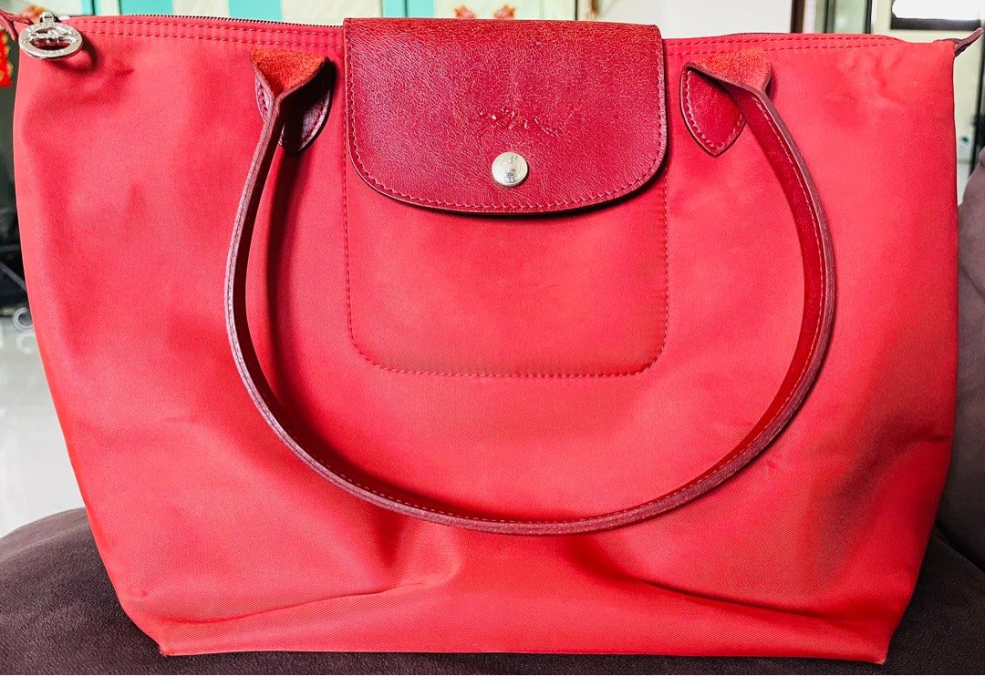 Longchamp tote red best sale