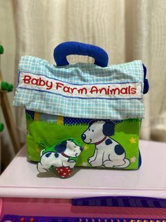 Baby Farm animal Activity Cloth book Bag style