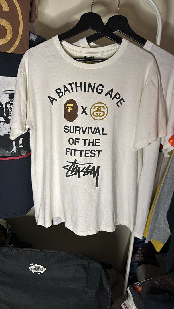 Bape x stussy deals survival of the fittest