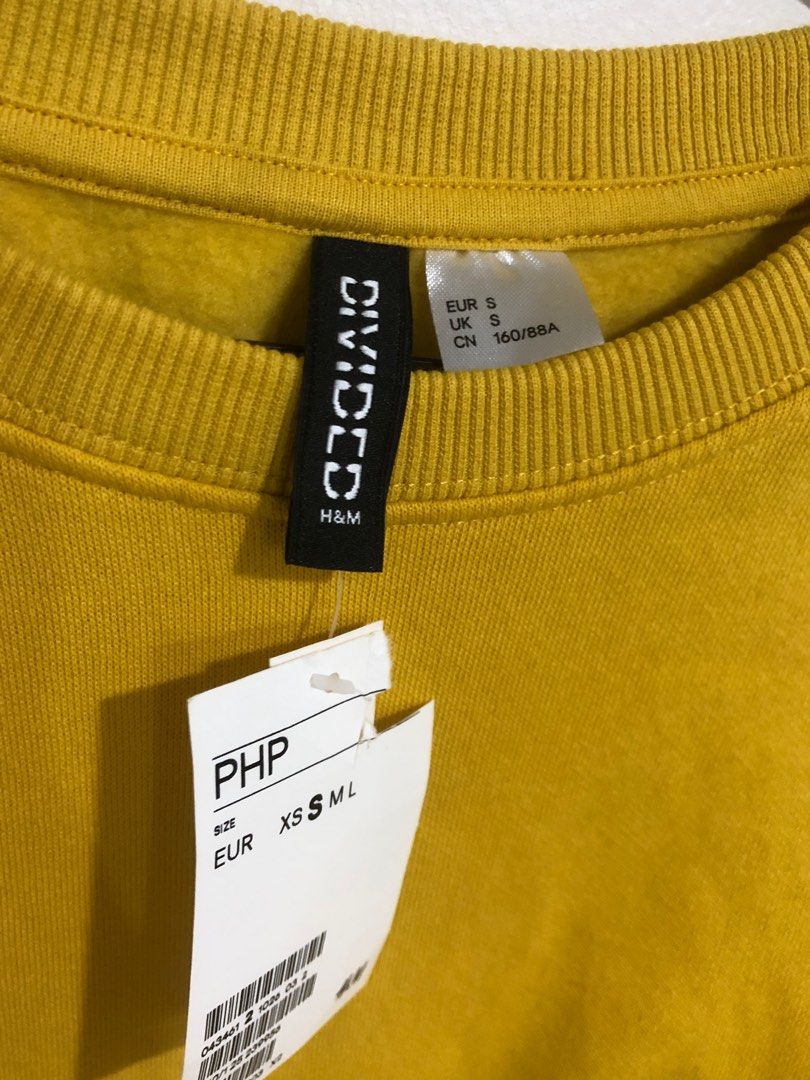 H&m divided yellow sweater cheap